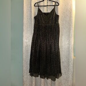 Torrid Metallic Black Midi Dress